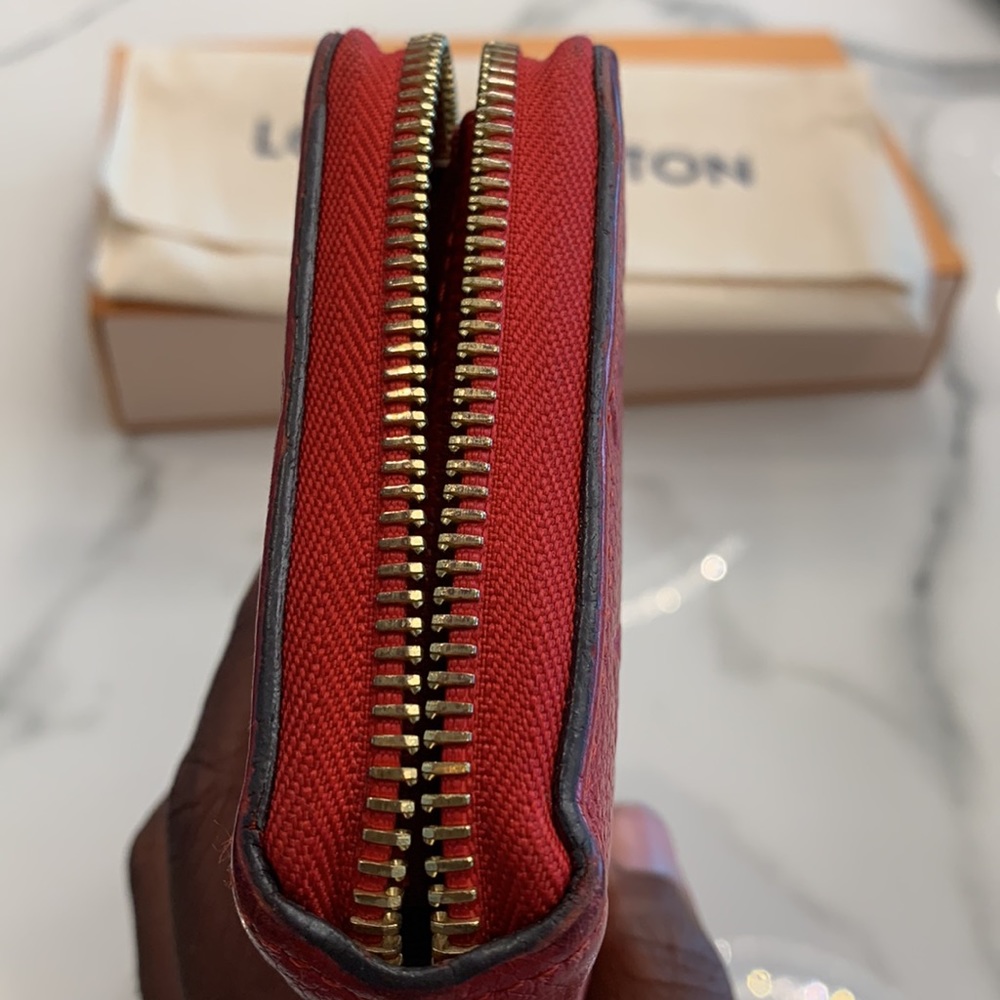 Louis Vuitton Red Empreinte Leather Zip Wallet - Picture 10 of 16